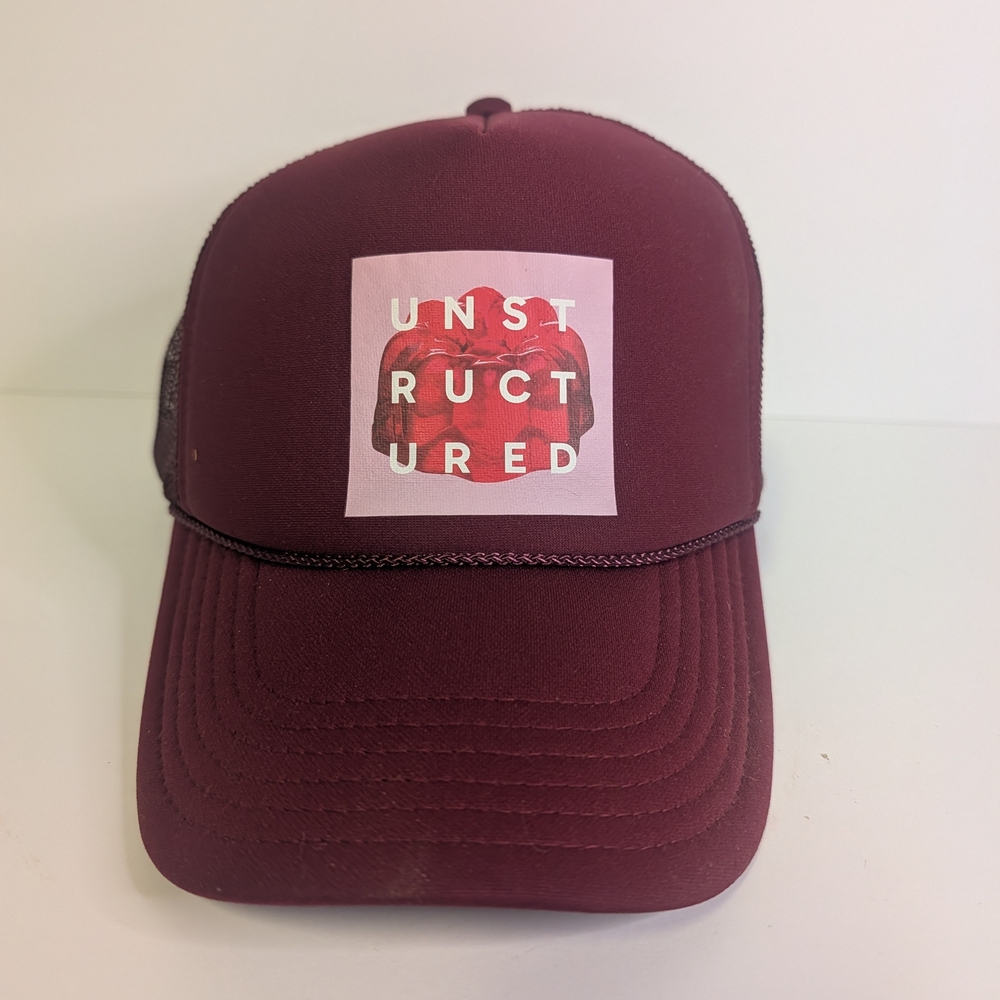 OTTO Burgundy and Red Mesh Trucker Hat